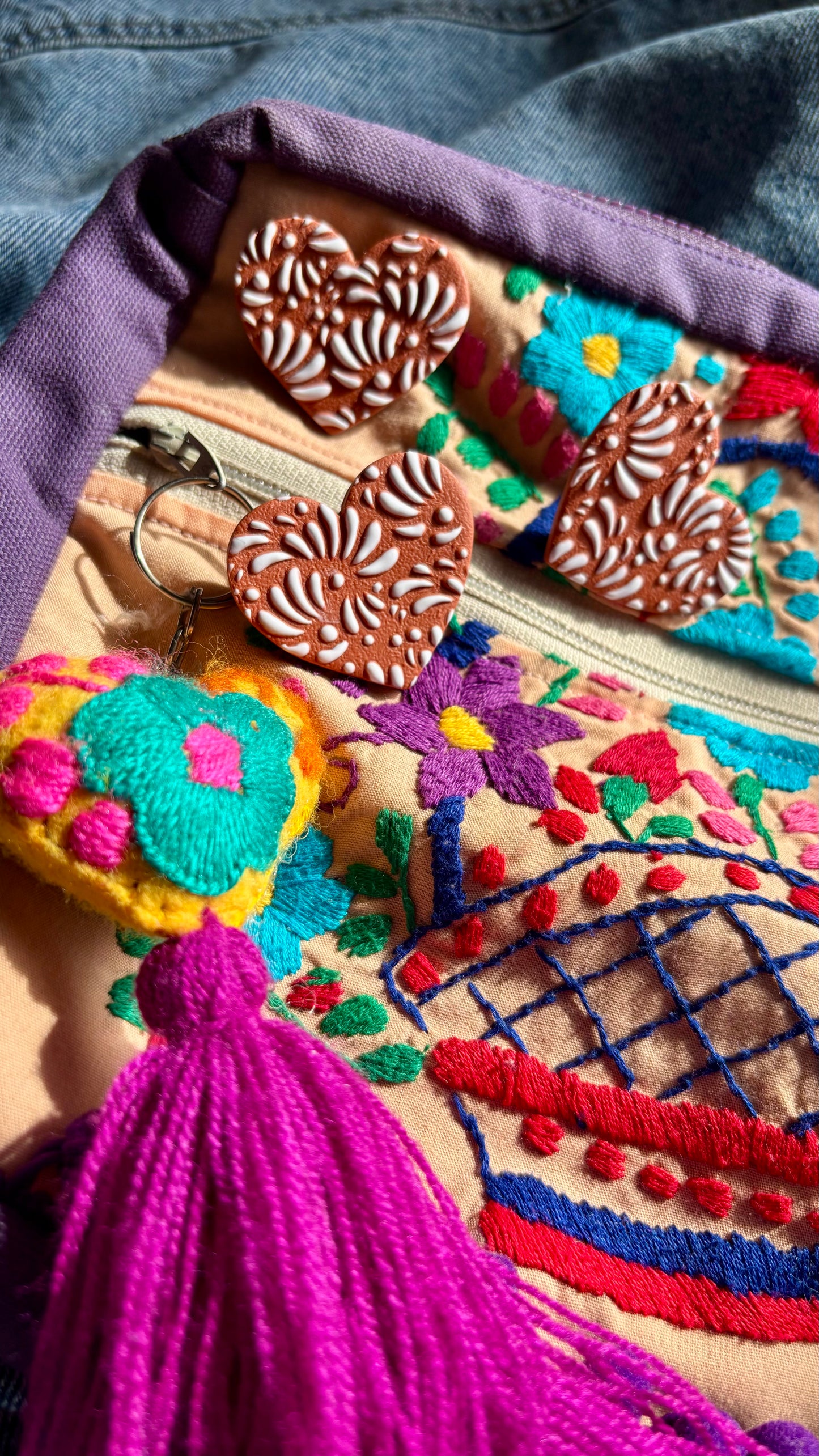 Talavera Heart Pin