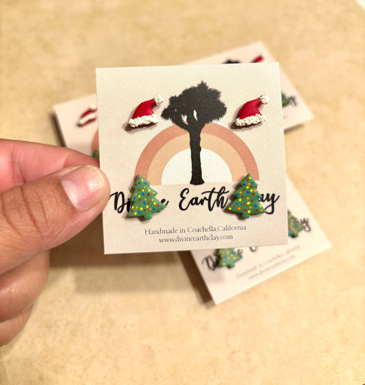 Santa Hat / Christmas Tree Stud pack
