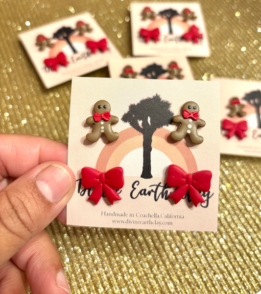Gingerbread/Red Bow stud pack