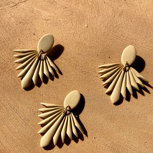 Dry Palm Leaf Earring